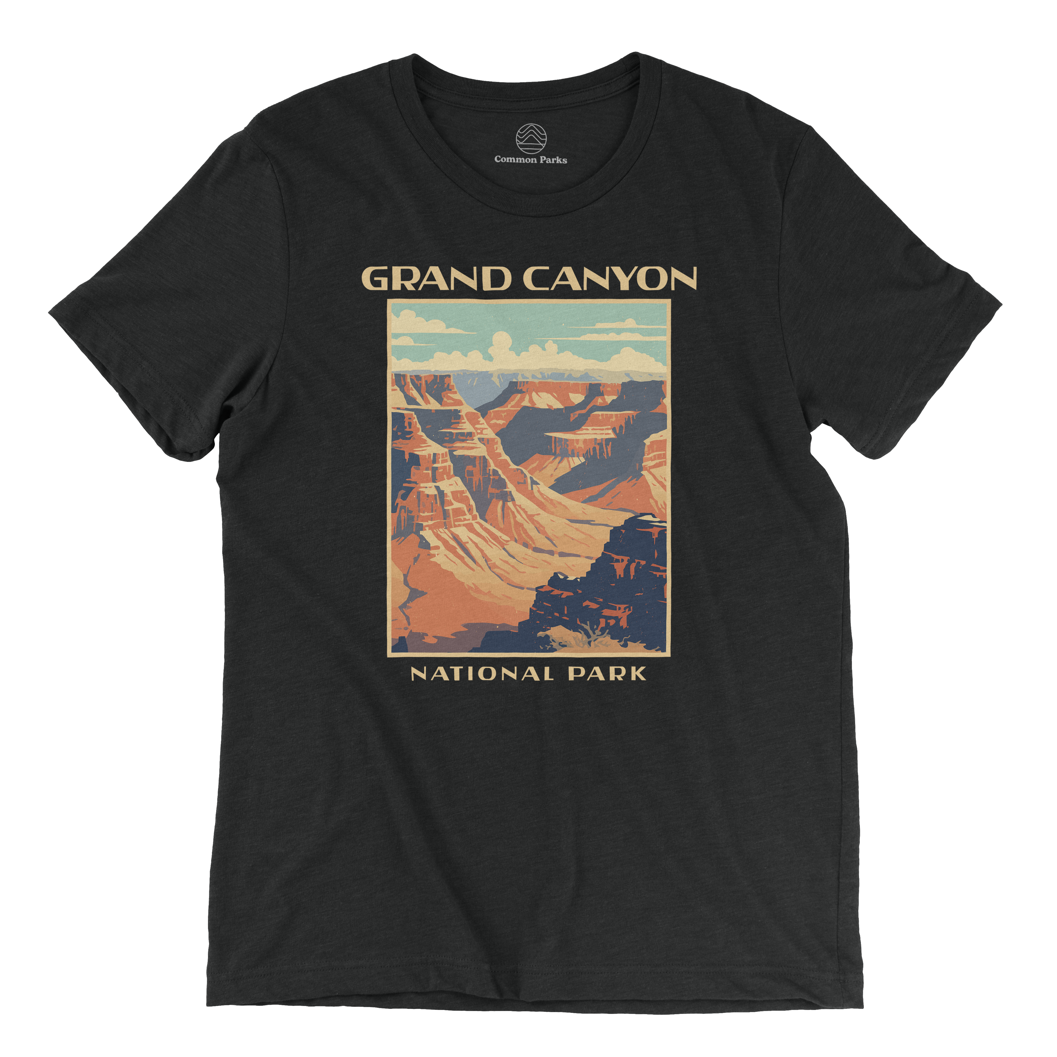 A Tshirt Design For Grand Canyon National Park With Trees And Mountains In The Background A Tshirt Design For Grand Canyon National Park With Trees And Mountains In The Background